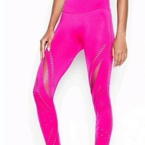Victoria's Secret Pink Seamless Laser Cut Stretch Leggings NWT